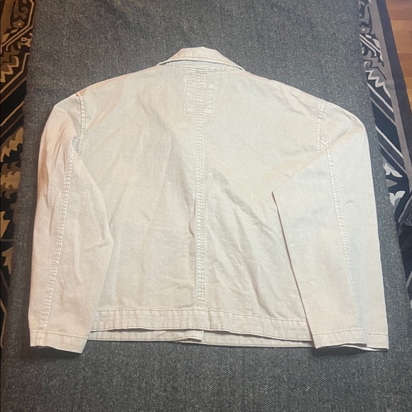 NWT GAP Women's Short Canvas Jacket in Cream light Tan sz XL - Picture 9 of 9